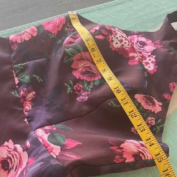 My‎ Michelle High Halter Neck Floral Print Fit & Flare Formal Mini Dress NWT - Picture 8 of 10